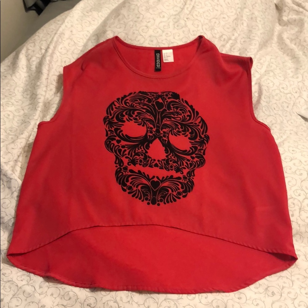Hot pink sleeveless shirt